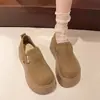 Sapatos Birkenstock de Solado Grosso com Aumento de Altura de 7cm Femininos Lançamento Outono 2026 Slip-on para Pessoa Preguiçosa Retro Pequenas Mocassins Birkenstock
