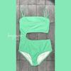 [Multicolor] Nuevo traje de baño de una pieza adelgazante con top de tubo y hombros descubiertos, cintura alta, estilo japonés y coreano, para mujer, sexy, para vacaciones