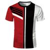 Camiseta de verano para hombre, nueva moda transfronteriza de comercio exterior, camiseta de manga corta con cuello redondo y estampado digital 3D para hombre