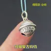 Prata Esterlina S925 Pingente de Sino Doraemon Retrô Corda de Mão Trançada Feita à Mão DIY Pingente Inklet Acessórios