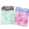 Nova Blusa Feminina de Verão 2026 Fina com Proteção Solar, Estampa de Letras, Rede Tie-Dye, Manga Longa, Levemente Transparente, Blusa de Proteção Solar de Corte Solto