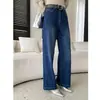 Chegada Nova de Outono Cisnann: Jeans Lavado Retro Americano de Cintura Alta, Solto, Modelador, com Lavagem Cat-Eye SN9178