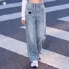 Jeans de Corazón de Amor para Niñas 2026 Nuevo Estilo de Otoño para Niños Medianos y Grandes Pantalones Anchos Sueltos Pantalones de Pierna Recta Pantalones Largos Casuales de Principios de Otoño