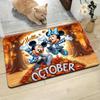 Hoja de Arce de Otoño Transfronteriza Acción de Gracias Dibujos Animados Mickey Terciopelo de Cristal Felpudo Felpudo de Entrada Temu Dropshipping