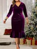 Vestido de cola de pez liso para mujer talla grande, Nuevo producto 2025, Más vendido en Amazon, Elegante vestido de noche