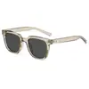 Gafas de Sol Versátiles Lisas Hielo-Transparente Gris Atmósfera para Hombres Naco Gafas de Sol Polarizadas Anti-UV para Mujeres con Miopía