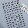 Pegatinas para Uñas de Lazo de Color Sólido 5D Grabadas Tridimensionales Simples Versátiles Pegatinas de Arte para Uñas con Lazo Accesorios Modelo Hg