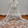 Direto da fábrica alta qualidade luxo flor folha lantejoulas renda tule vestido de noiva vestido de noite feminino acessórios de vestuário