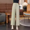 Pantalones de pierna ancha ajustados a medida en azul marino para mujer, primavera/otoño 2026, adelgazantes, con una hermosa caída, perfectos para mujeres petite