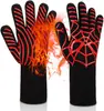 Luvas de churrasco para alta temperatura 800 graus, cinco dedos de silicone, para assar, forno de micro-ondas, proteção de isolamento térmico