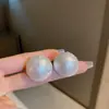 Pendientes de plata con baño de oro real, aguja cuadrada, borla de perla y circonita, pendientes de lujo ligero de alta gama, fabricante de pendientes vintage