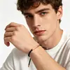 Pulseras de Pareja de Tubo Curvado de Venta Caliente Transfronteriza para Nicho, Acero de Titanio, Personalizables con Grabado, Ajustables, Pulseras Tejidas Simples Hechas a Mano al por Mayor