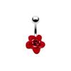 Anillo para el ombligo con colgante de mariposa transfronterizo, anillo para el ombligo de flor, uña para el ombligo en forma de corazón, anillo para el vientre, joyería para perforación, ventas directas de fábrica