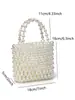 Nuevo Bolso de Perlas Estilo Coreano para Mujer, Sencillo, Moderno y Versátil, Bolso Exquisito Tejido a Mano con Cuentas para Boda