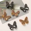 Patch de Tecido Borboleta Full Diamond com Strass Moda Versátil Coreana Patch para Decoração de Sapatos DIY Clipe de Renda para Peito Aplique de Patch para Bolsa Roupas