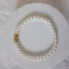Amazon Pulseira Elegante Retrô Francesa com Pérolas 26 Letras Joias de Moda de Luxo Acessível