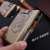 Caja de Cigarrillos Multifuncional Guipai Gp9029 Bronce con Encendedor, una Caja de Doble Uso Firma Grabada Personalizada Exclusiva