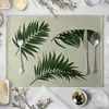 Hojas Verdes posavasos para plato de restaurante occidental