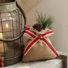 Saco da Sorte de Natal Transfronteiriço Pingente Bolsa de Linho Bolsa de Presente Pequena Bolsa de Presente Acessórios para Árvore de Natal Decoração Atacado