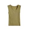 Tricô Colete Básico Evertrue Feminino Primavera 2024 Novo Gola U Slim Cor Lisa Top 65265