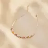 Pulseira Exquisita de Turmalina Sintética de Luxo Leve de Nicho Pulseira Feminina Presente de Aniversário para Melhor Amiga Joia de Mão da Moda Personalizada