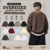 Moletom Premium American Style 450G Terry com Gola Redonda Outono/Inverno 2025 Atacado Masculino Tendência Alta Qualidade Modelagem Solta