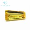Trapézio de escada direto da fábrica Zircão dourado pedra nua artificial escada inferior pontiaguda quadrado relógio amarelo dourado Pedra de embutimento de diamante