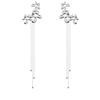 Colar, Brincos e Grampo de Cabelo com Flor de Diamante Novo Outono e Inverno Europeu e Americano Design ins Corrente de Lã Simples Elegante Peça Única