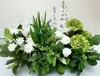 Flor de Casamento Mori-kei Plantas Brancas Verdes Folhas Flores Artificiais Materiais Folhas Combinando Decoração de Arte Floral de Hotel Teto Árvore Artificial