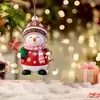Muñeco de Nieve Navideño Figura Linda de Muñeco Adorno Decoración Navideña Colgante Plano de Acrílico Adorno para Coche