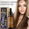 Aceite Esencial Kormesic Jengibre Viejo para el Cuero Cabelludo, Nutritivo y Refrescante, Extracto de Origen Vegetal, Aceite Esencial para el Cuidado del Cabello Suave y Liso