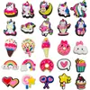 Novos berloques de sapato tipo tamanco de unicórnio de desenho animado transfronteiriços, decorações de sapato, acessórios de sapato, fivelas de sapato, enfeites de sapato, componentes de sapato