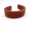 Suministro de Fábrica Pulsera Retro Americana de Primera Capa de Piel de Vaca Pulsera Unisex Abierta Ancha Pulsera cosida