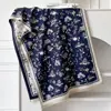 Bufanda Floral Francesa Elegante Nueva 2025, Estilo para el Trabajo, a la Moda, de Gama Alta y Versátil Chal para Salir de Imitación Cachemir