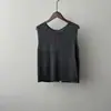 Chaleco de Punto de Lino Simple Beishan Tongshu para Mujer Verano 2025 Nuevo Corte Holgado Top Base P118