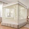 Cortina de Cama Blackout Removível de Fundo Completo Mosquiteiro para Uso Doméstico Nova 2025 Instalação Sem Queda Sem Ferramentas Cortina de Cama Quente Estilo Princesa Tenda