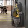 Fonte de Água para Sala de Estar, Fonte de Água Circulante para Entrada, Ornamento Decorativo de Paisagismo, Roda Feng Shui de Chão para Escritório e Clube para Atrair Riqueza