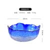 Bol de Vidrio Martillado con Borde Dorado Japonés Venta al por Mayor Set de Vajilla Transparente Estilo Nórdico Bol de Postre Plato Bol de Vidrio