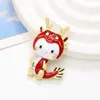 2024 Nuevos Accesorios de Joyería para Bebés Dragón Lindos Año del Dragón Buena Suerte Festivo de Año Nuevo Zodiaco Año Joyería de Aleación de Zinc