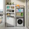 Estante de almacenamiento debajo del gabinete, estante de almacenamiento para lavadora de baño, inodoro, estante de almacenamiento de múltiples capas para baño, estante de almacenamiento multifuncional