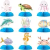 Accesorios para Fotos de Sirena de Papel Transfronterizos Decoraciones de Panal en Espiral para Fiesta de Cumpleaños Infantil con Temática Oceánica
