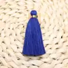 6cm hilo dorado encuadernación poliéster algodón borla accesorios para ropa hilo SP borla sin cabeza hecha a mano oreja colgante caja de embalaje decoración