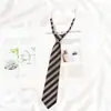 Menina Jk Moderna Preguiçosa Sem Costura Marrom Retrô Cor Café Gravata Listrada Uniforme Estudantil Masculino Gravata Borboleta Estilo Universitário