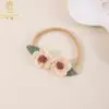 Nuevo accesorio para el cabello infantil transfronterizo europeo y americano, lazo de flor, diadema suave para bebé que no aprieta la cabeza, diadema fina