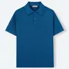 Comercio Exterior Transfronterizo Ropa para Hombre Estilo Europeo y Americano Primavera y Verano Tejidos de Punto de Manga Corta Chico Musculoso Rudo Suéter Casual Camisa Polo Sy0044