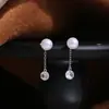 Accesorios DIY Plata de Ley S925 Pendientes de Botón de Perla Dinámicos Desmontables Pendientes de Borla de Gama Alta 3-8 mm