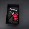 Novo Chaveiro Mecânico de Urso Pingente de Carro Desenho Animado da Moda Decoração Criativa para Bolsa de Casal Chaveiro de Silicone