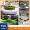 Banqueta de paisagem quadrada ao ar livre Tree Pool Park Meichen decorativo em forma especial cadeira criativa de fibra de vidro Flor piscina banqueta