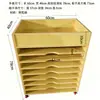 Armário de Armazenamento de Papel para Desenho Artístico de Jardim de Infância Porta-Papel Cartão Quatro Aberturas Rack de Armazenamento de Prancheta 4K Sala de Arte Armário de Papel para Pintura Artesanal