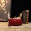 Bolso de Mano Minimalista Popular Europeo y Americano de Charol Borgoña con Cadena, Bolso de Hombro Elegante para Mujer, Bolso de Lujo Ligero para Mujer al por Mayor